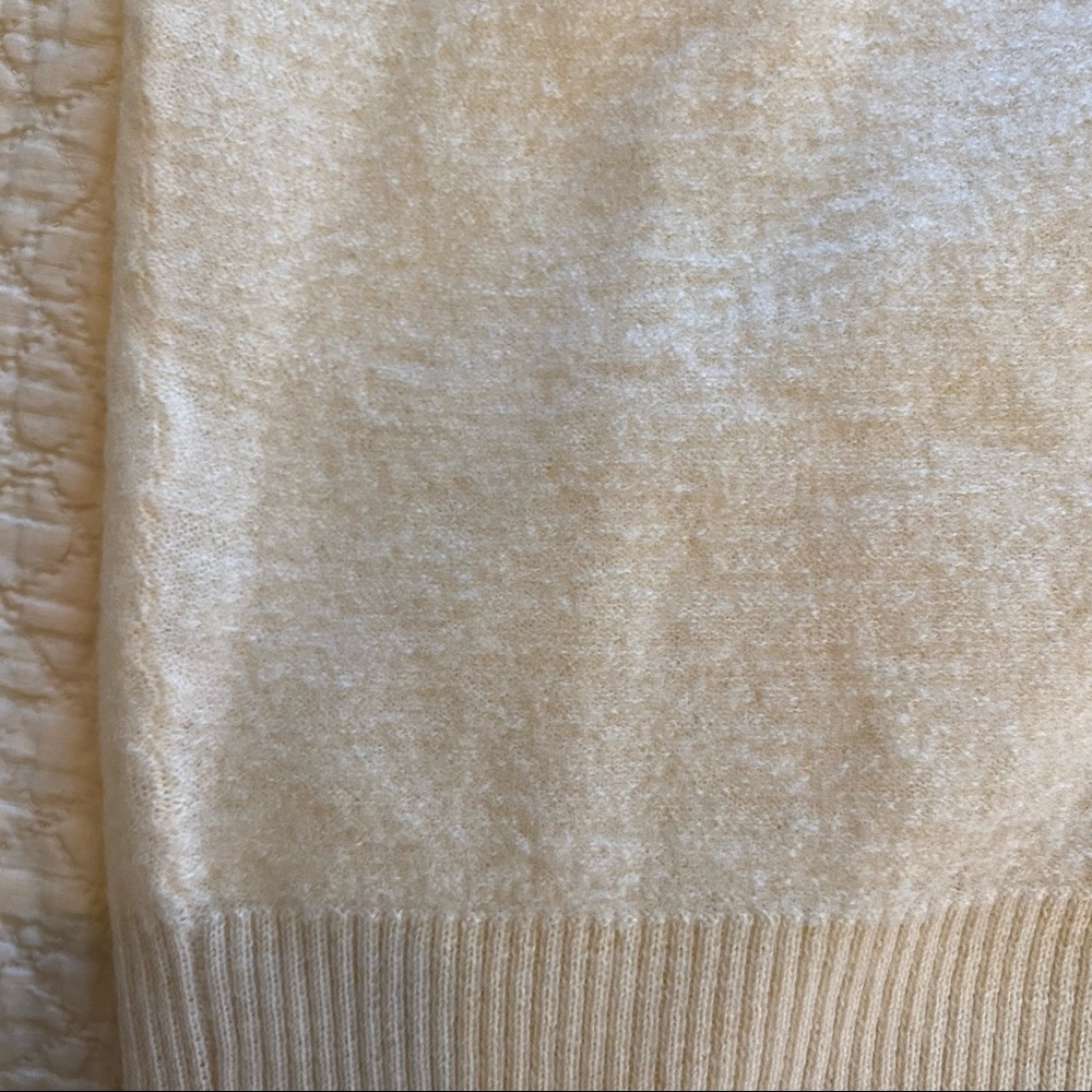 Hope White Oversized Mockneck Unisex Wool Sweater - Picture 5 of 14